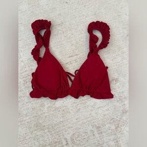 SHEIN Red Swimwear Top